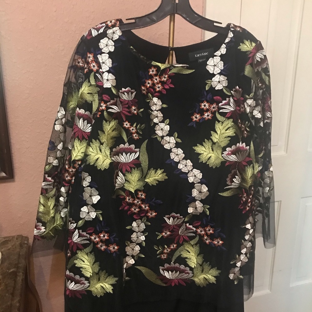 Karen Kane Embroidered Blouse